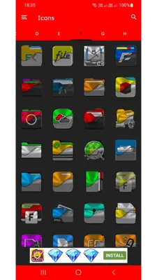 Half Light Icon Pack Free android App screenshot 2